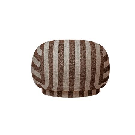 Ferm Living Rico Pouf Sand / Chocolate - Louisiana