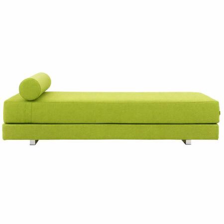 Softline A/S Softline Lubi Schlafsofa mit Federkernmatratze Chrom, Schwarz 636 - Felt