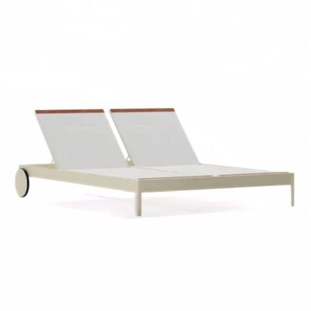 Fast Spa Doppel-Liegebett mit Rädern von Fast Senfgelb , Milk