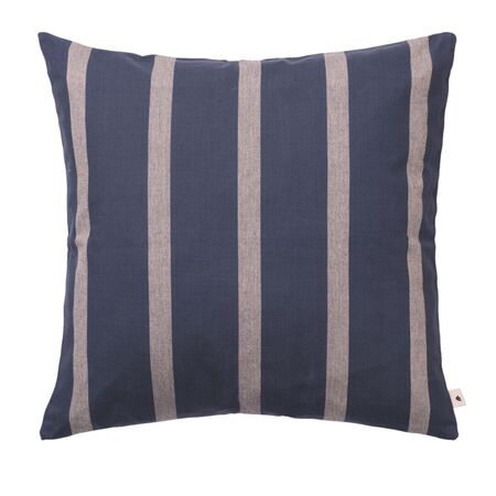 Ferm Living Strand Outdoor Cushion B: 50 cm / H: 50 cm , Indigo Blue/Parchment
