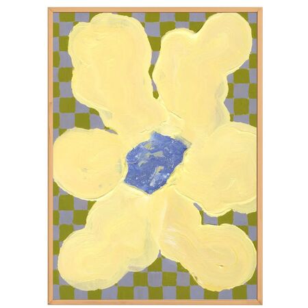 Gemälde Flowers with Checks 04 von Paper Collective