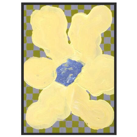 Gemälde Flowers with Checks 04 von Paper Collective