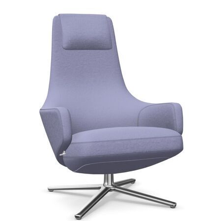 Vitra Repos / Filzgleiter für Hartboden Lavender - Volo, Aluminium poliert 03, H: 40 cm