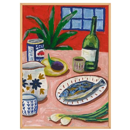 Paper Collective Gemälde Composition with Fish von Paper Collective 50 x 70 cm 