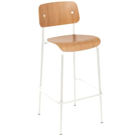 Fermob Barstuhl Aus Eichenholz Studie H65 von Fermob Weiss 01
