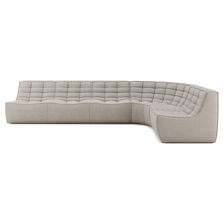 Ethnicraft_Lounger_Kombination_Rechts_4_mit_90_runde_Ecke_Ecru_Eco_Fabric_22108