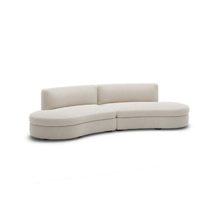 2-Sitzer Modularsofa Coda in geschwungener Form von New Works