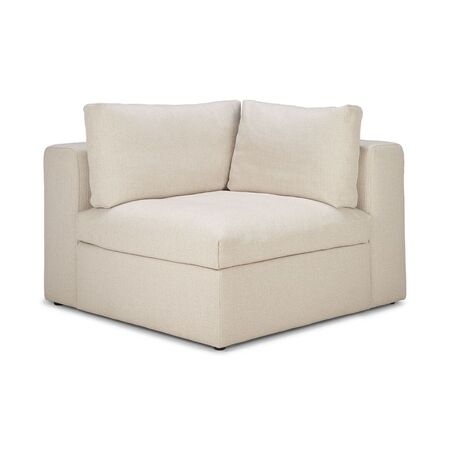 Ethnicraft Modulsofa 90° Ecke eckig Mellow von Ethnicraft Off white Eco