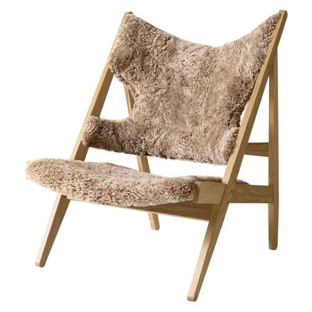 Audo Sessel 'Knitting' mit Schafsfell Sheepskin Nature, Eiche Natur