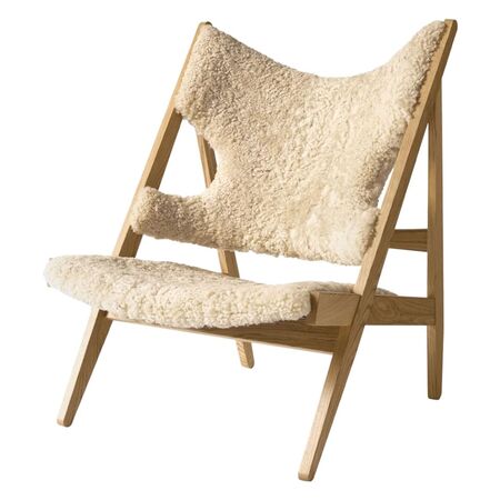 Audo Sessel 'Knitting' mit Schafsfell Sheepskin Nature, Eiche Natur