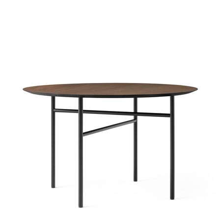 Audo Runder Tisch Snaregade Ø: 120 cm, Schwarz - Eiche dunkel gebeizt