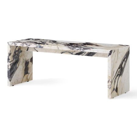Audo Furniture Beistelltisch Plinth Bridge von Audo Copenhagen Calacatta Viola Marmor	