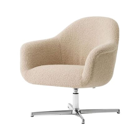 Audo Furniture Lounge Chair Harbour Star Base von Audo Copenhagen Baena 15, Swivel, Aluminium poliert