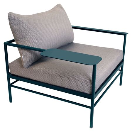 Fermob Lounge Sessel Rivage von Fermob Acapulcoblau 21, Tissue Papyrus