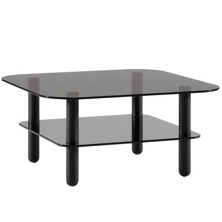 Fogia Hoher Couchtisch Big Sur von Fogia Rauchglas - Eiche lackiert