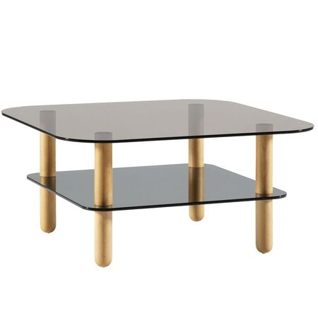 Fogia Hoher Couchtisch Big Sur von Fogia Rauchglas - Eiche lackiert