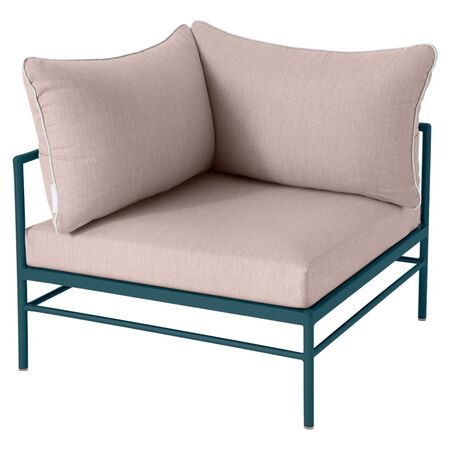Fermob Lounge Ecksessel Rivage von Fermob Acapulcoblau 21, Tissue Papyrus