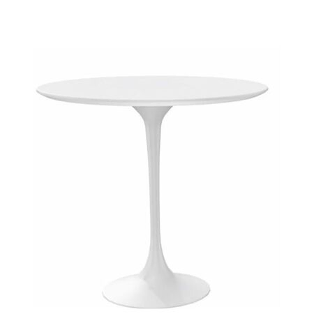Knoll International Ovaler 'Saarinen' Beistelltisch Laminat weiss, Weiss