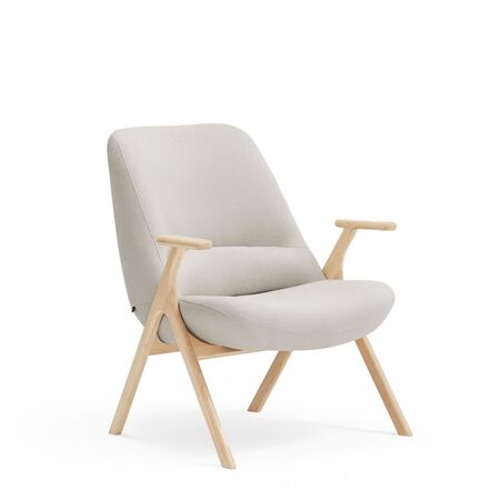 Teulat Niedriger Sessel von Teulat Rondo - Dark Blue 66201, Buche Natur