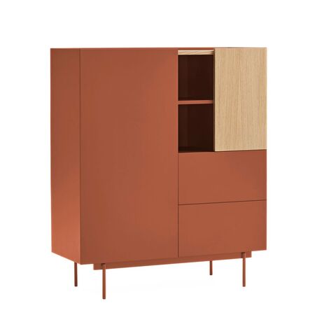 Teulat Hoher Schrank Otto von Teulat Eiche / Brick