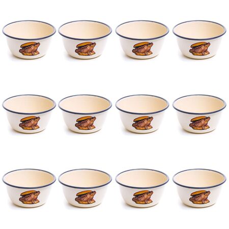 Emaille Schüssel Toiletpaper im 12er Set von Seletti