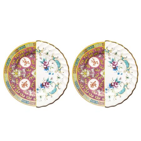 Dessertteller Hybrid im 2er Set von Seletti