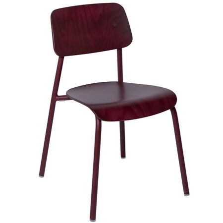 Fermob Studie Lasierter Holzstuhl Schwarzkirsche von Fermob Schwarzkirsche B9, Schwarzkirsche B9