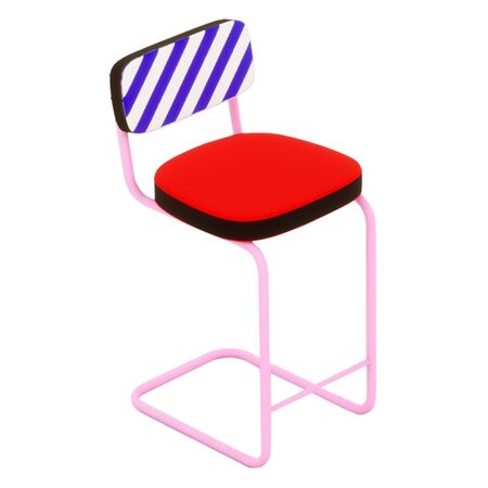Seletti Hocker Super Stool von Seletti Blue Stripes