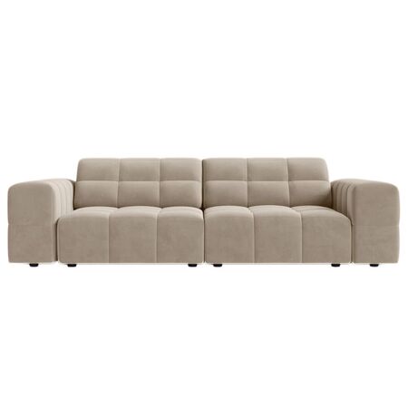Micadoni MICADONI JENNIFER 3 Sitzer Sofa Velvet - Dark Beige