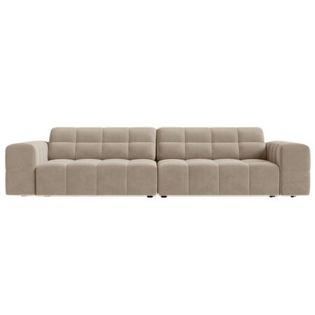 Micadoni MICADONI JENNIFER SOFA 4 Seaters Velvet - Dark Beige