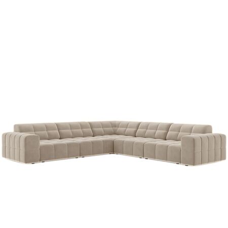 Micadoni MICADONI JENNIFER Ecksofa Velvet Venus - Beige
