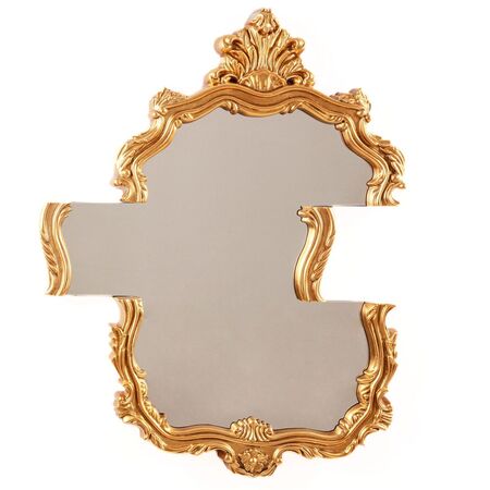 Seletti Spiegel Tetris von Seletti Gold