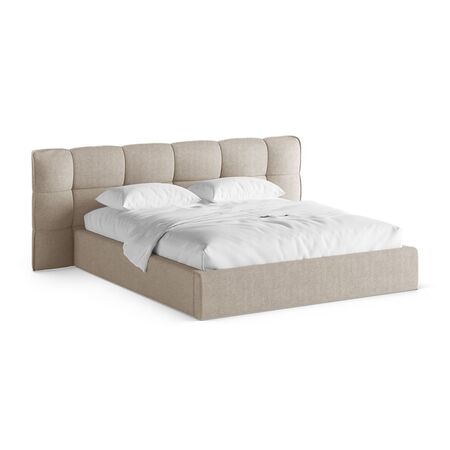 Micadoni MICADONI ERIC Bett, Boucle Sicuro - Light Beige, B: 200 cm