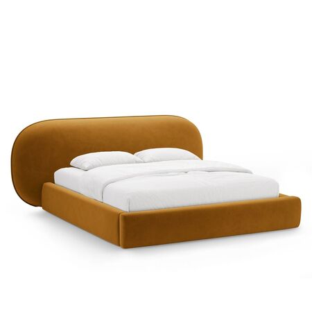 Micadoni MICADONI OVALO Bett Velvet - Mustard, B: 160 cm