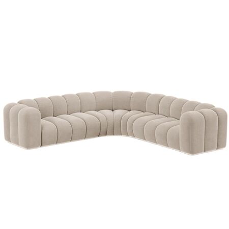 Micadoni MICADONI LUPINE Ecksofa Velvet - Beige