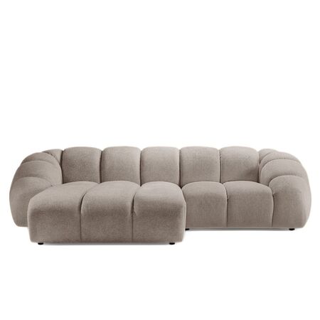 Micadoni MICADONI DIANA Ecksofa Bubble - Dark Beige, L: 294 cm, Links