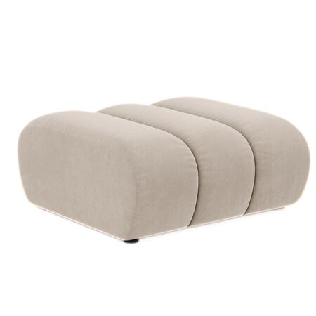 Micadoni MICADONI LUPINE Pouf Velvet - Grey