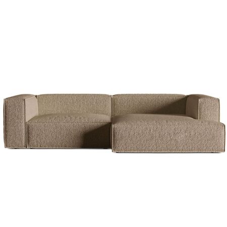 Micadoni MICADONI NURIA 4 Sitzer Ecksofa Boucle Monet - Cappuccino, Rechts
