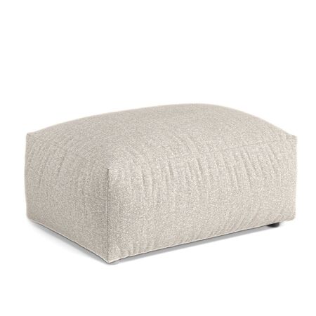 Micadoni MICADONI MARTINA Pouf 65  Velvet - Light Beige