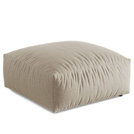 Micadoni MICADONI MARTINA Pouf 106 Velvet - Light Beige