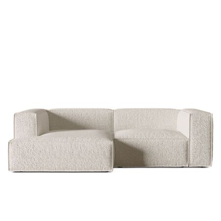 Micadoni MICADONI NURIA 3 Sitzer Ecksofa Boucle Monet - Cappuccino, Links