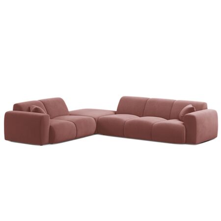 Micadoni MICADONI MOLINO 6 Sitzer Ecksofa Chenille Rebel - Light Green, Links