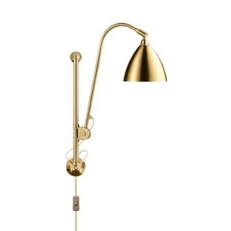 Gubi Wandleuchte 'Bestlite BL5' mit Messinggestell Shiny Brass