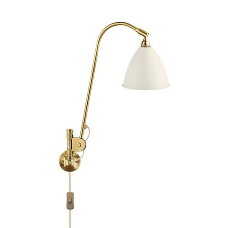 Gubi Wandleuchte 'Bestlite BL6' mit Messinggestell Soft White Semi Matt