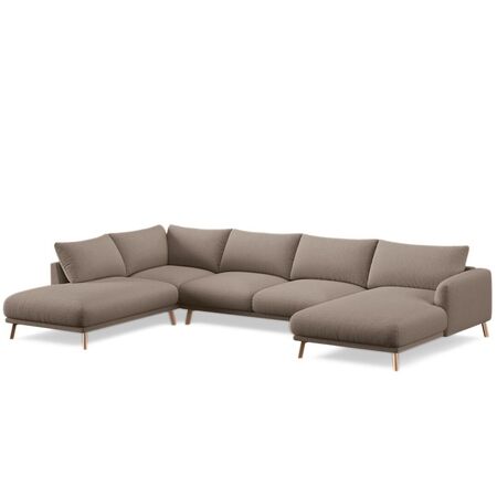 Micadoni MICADONI NAOMI Panorama Ecksofa Liberty - Cappuccino, Rechts