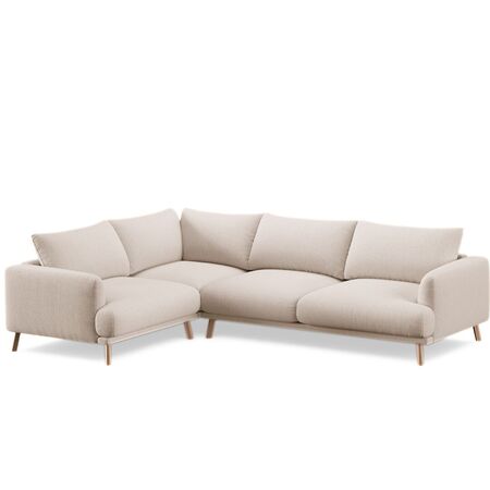 Micadoni MICADONI NAOMI 4 Sitzer Ecksofa 280 Liberty - Beige, Rechts