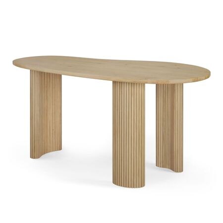Ethnicraft Schreibtisch Boomerang von Ethnicraft B: 160 cm / T: 83 cm, Eiche lackiert