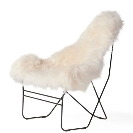 cuero Sessel in Island Lammfell von Cuero White Sheepskin, Long