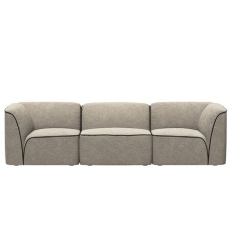Woud 3 Sitzer Sofa Flora von Woud Natural bouclé 01 - Alpine