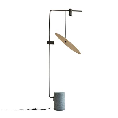 101 Copenhagen 101 Copenhagen The Moon Floor Lamp Chrome / Silver Travertine